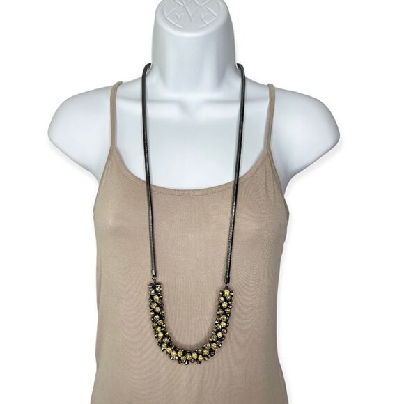 Chico’s Amber Stone Snake Chain Necklace & Bracelet Set - Picture 5 of 8